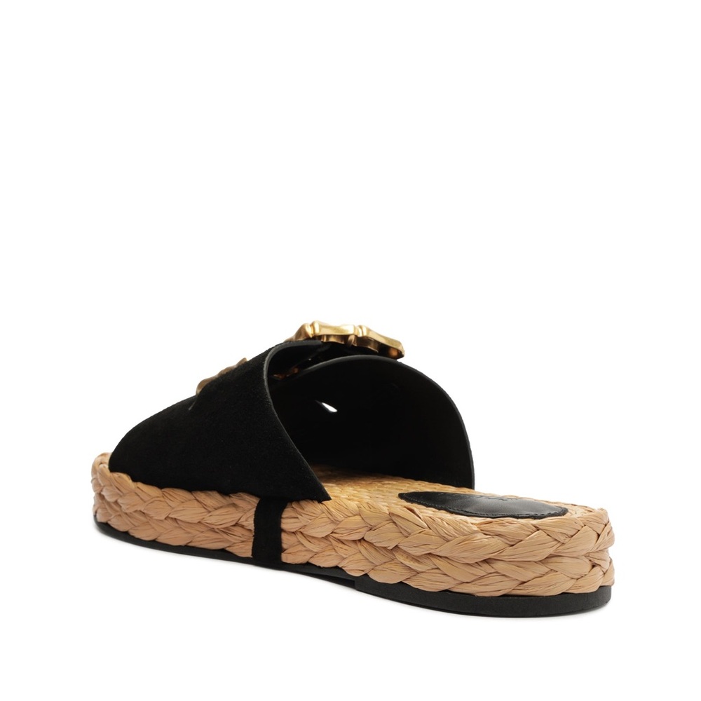 SCHUTZ Enola Rope Flat Sandal Size 9.5 Black - Picture 5 of 10